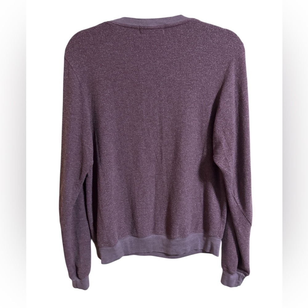 Wildfox Purple V Neck Graphic Sweatshirt I Spend All Day Getting Ready For Bed M - Picture 2 of 6